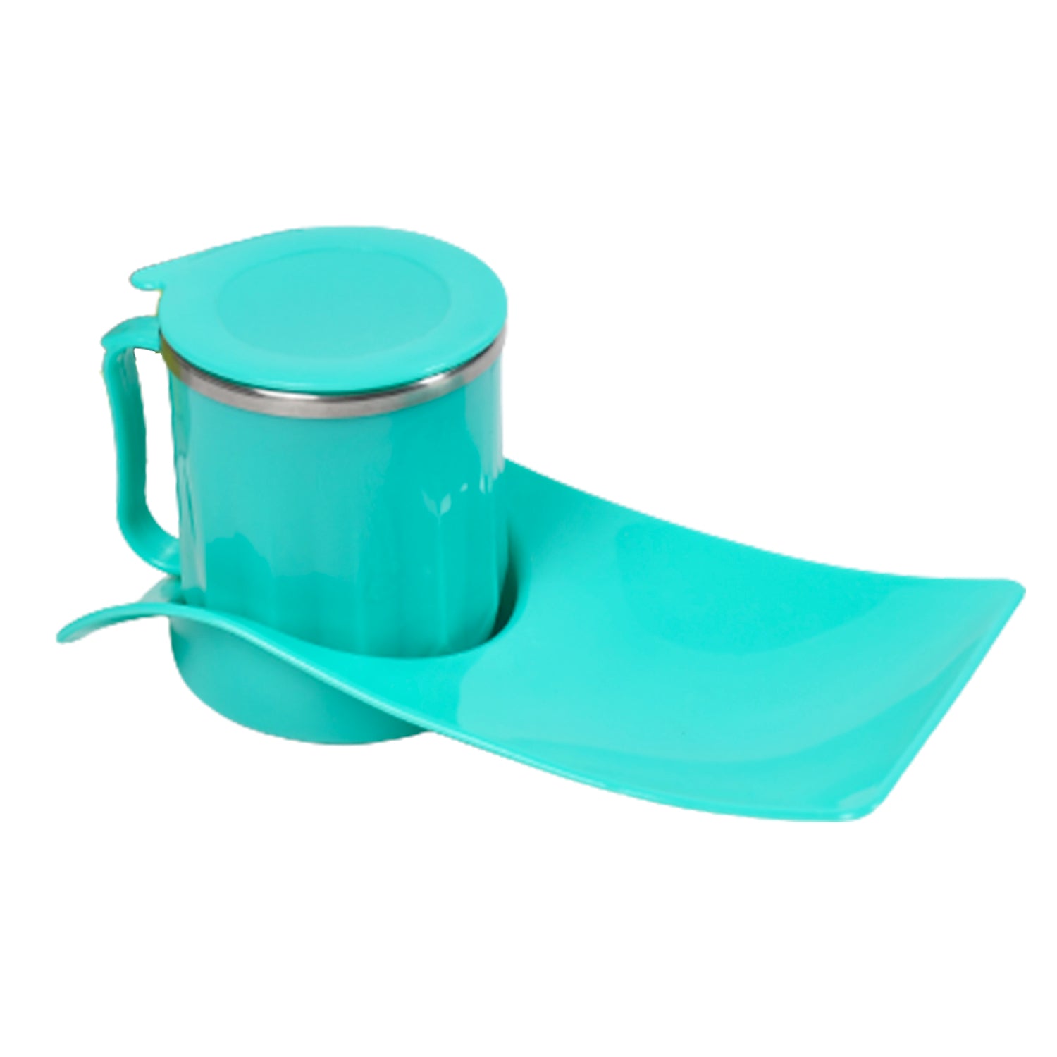 2851 Snacks Tray  Inside Steel Cup 350ml Break Time Tray For Kids  Home Use 2851 Snacks Tray  Inside Steel Cup 350ml Break Time Tray For Kids  Home Use